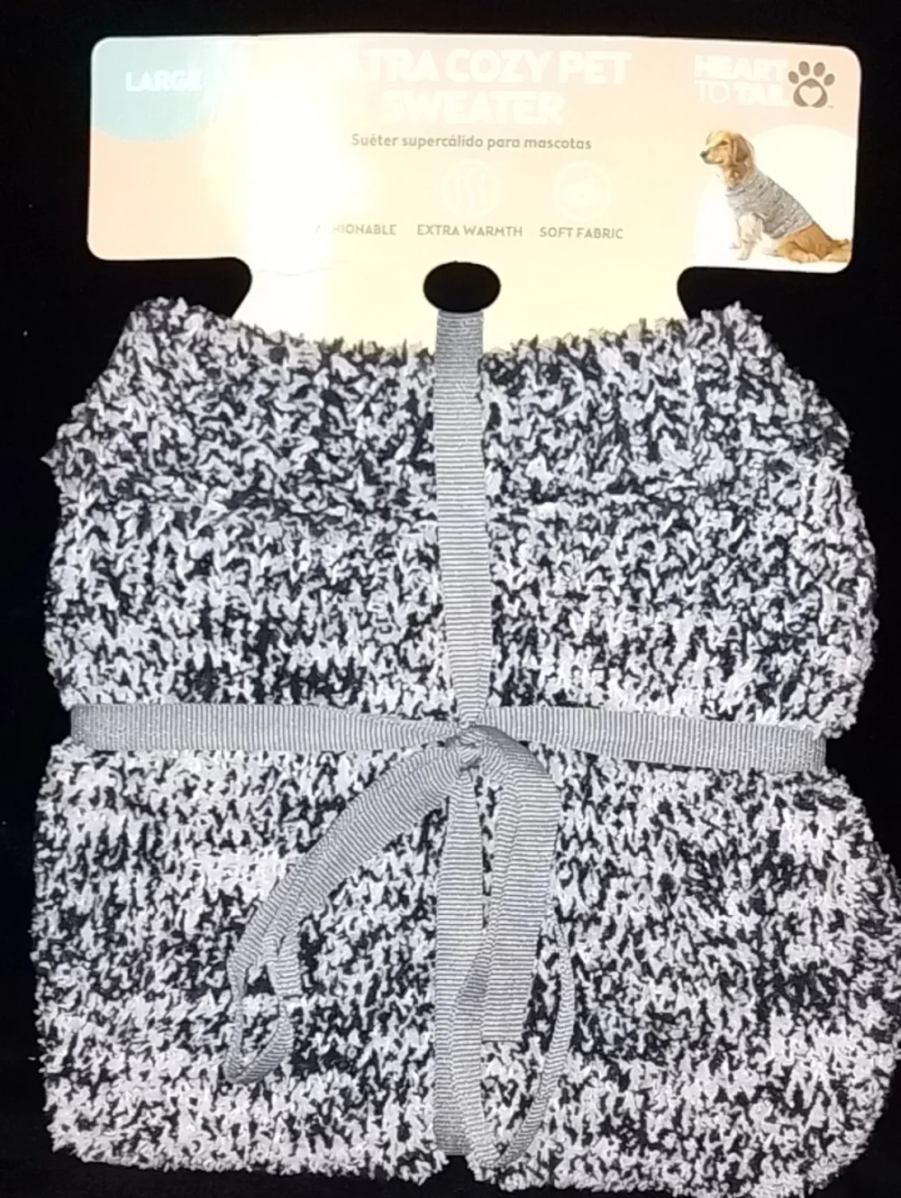 Ultra Cozy Pet Sweater - Black & White